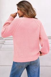 Cicy Bell Womens Pink Cable Sweaters
