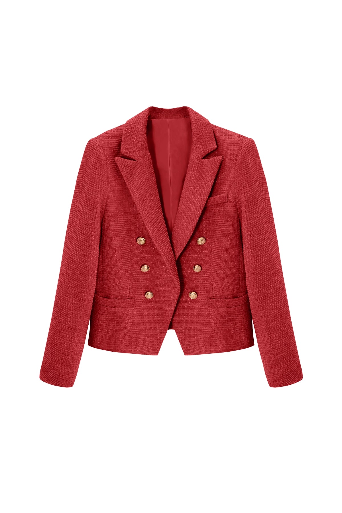 Cicy Bell Womens Red Tweed Blazer