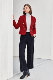 Cicy Bell Womens Red Tweed Blazer