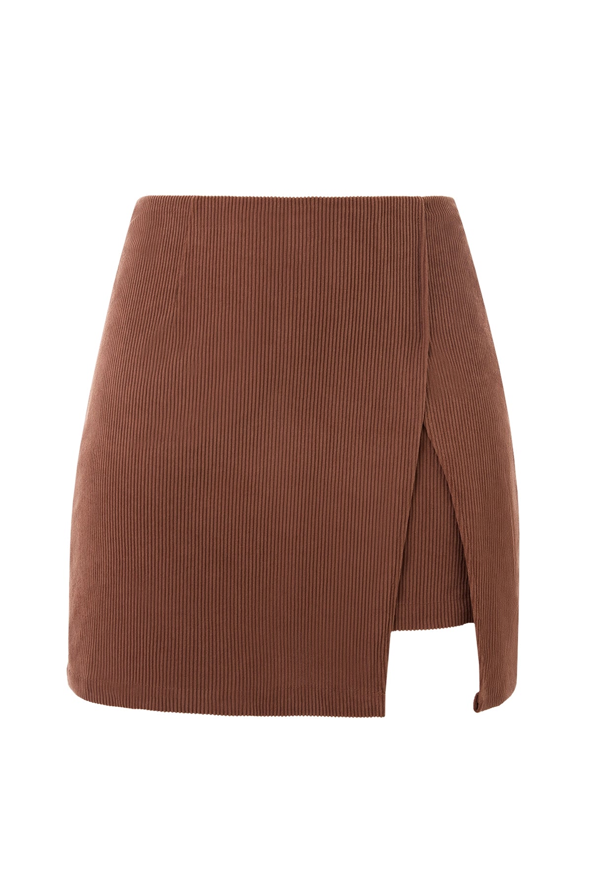 Cicy Bell Womens Red&brown Corduroy Mini Skirt