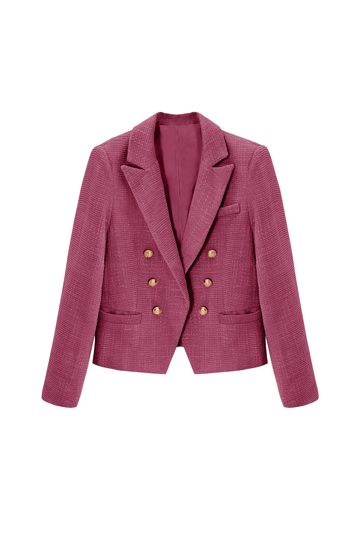 Cicy Bell Womens Rose Red Tweed Blazer