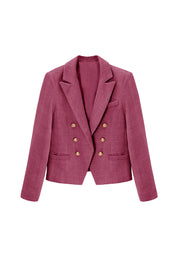 Cicy Bell Womens Rose Red Tweed Blazer