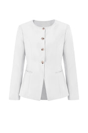 Cicy Bell Womens White Business Blazers