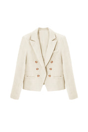 Cicy Bell Womens White Tweed Blazer