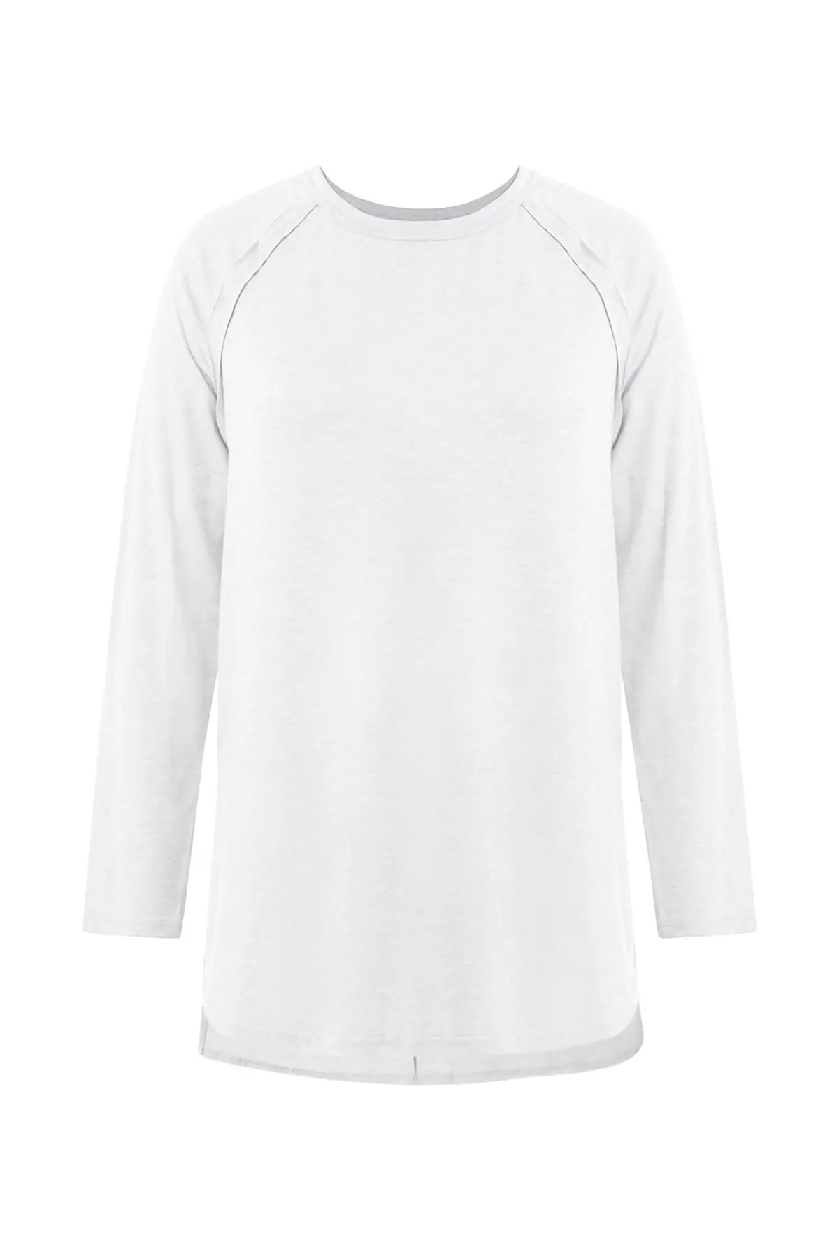 Cicy Bell Womens White Long Sleeve Tunic Tops