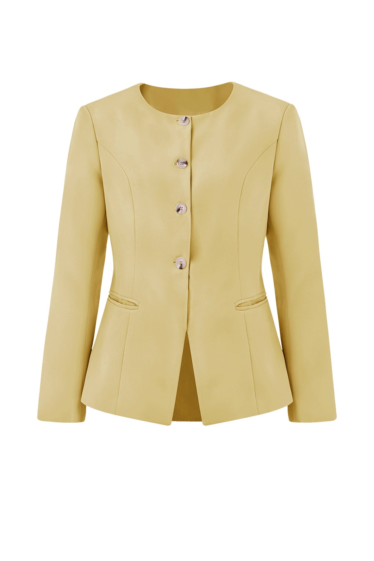 Cicy Bell Womens Yellow Business Blazers