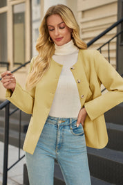 Cicy Bell Womens Yellow Business Blazers