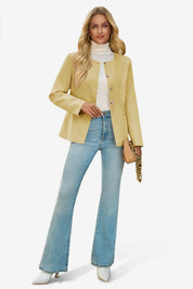 Cicy Bell Womens Yellow Business Blazers