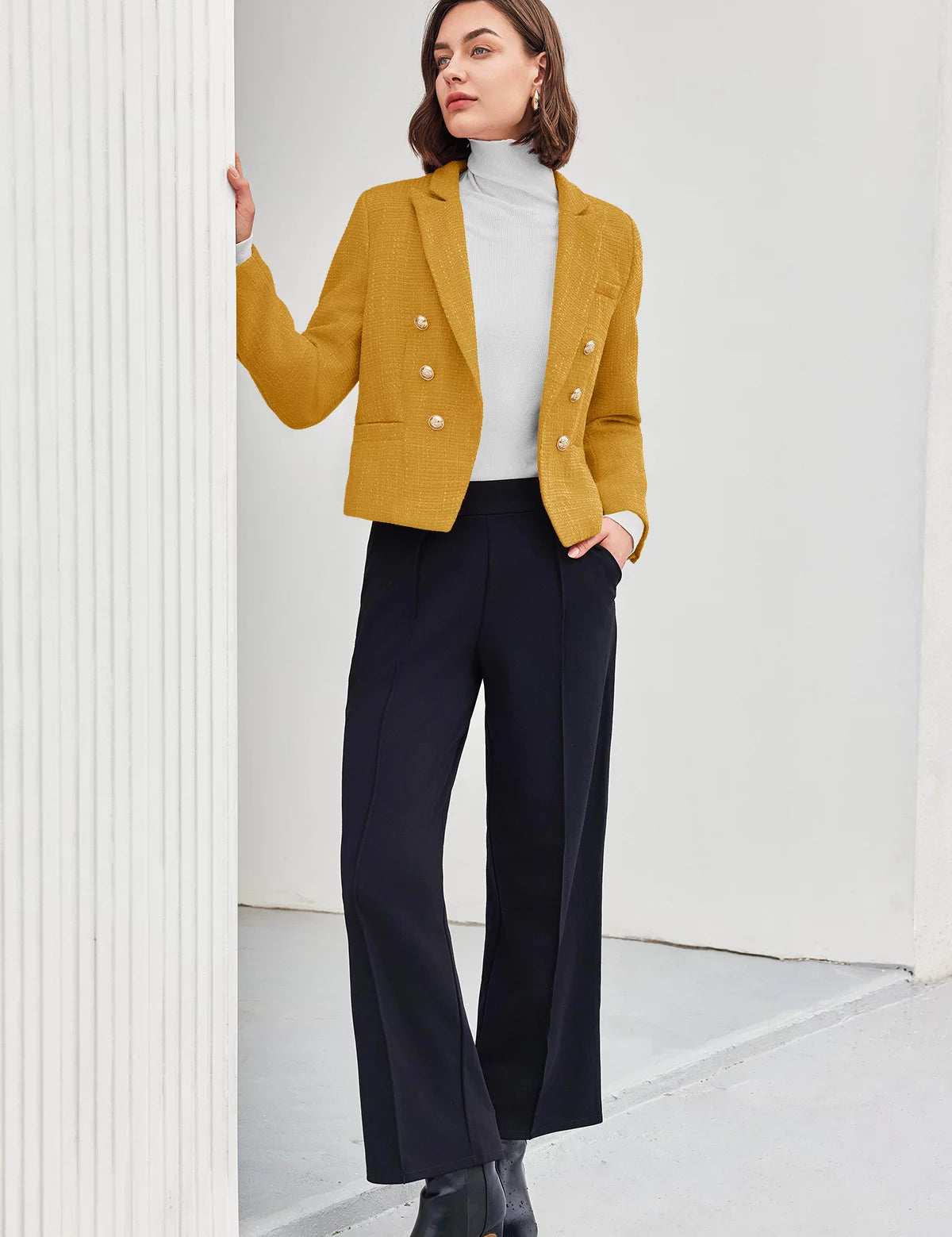 CicyBell-Women-Yellow-Blazer-M5A402_5.webp