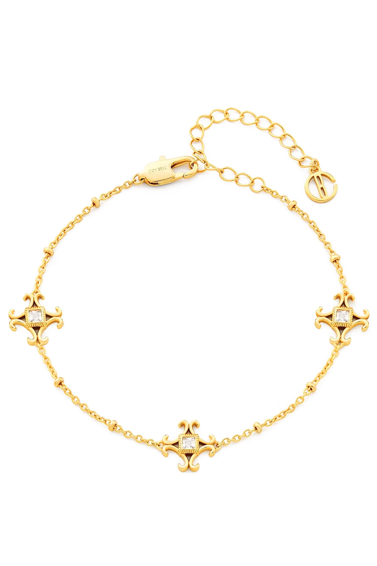 Cicy Bell Womens 18k Yellow Gold Plated Link Bracelets