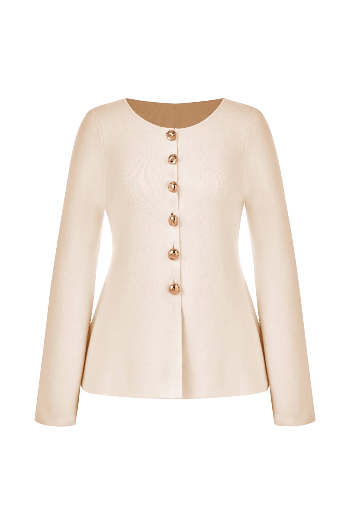 Cicy Bell Womens Apricot Button Up Cardigan Sweaters