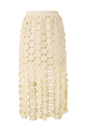 Cicy Bell Womens Apricot Hollow Out Maxi Skirts