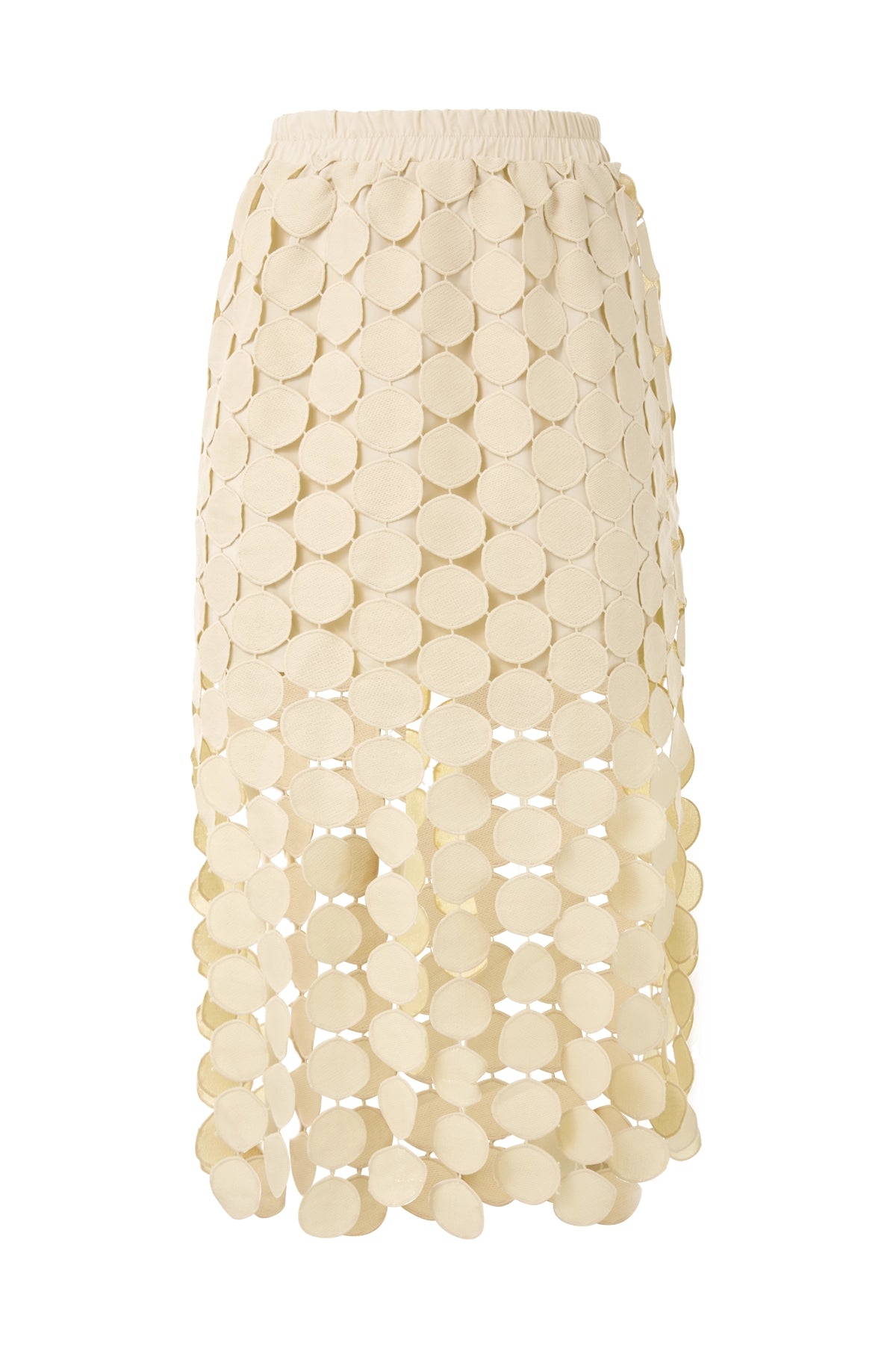 Cicy Bell Womens Apricot Hollow Out Maxi Skirts