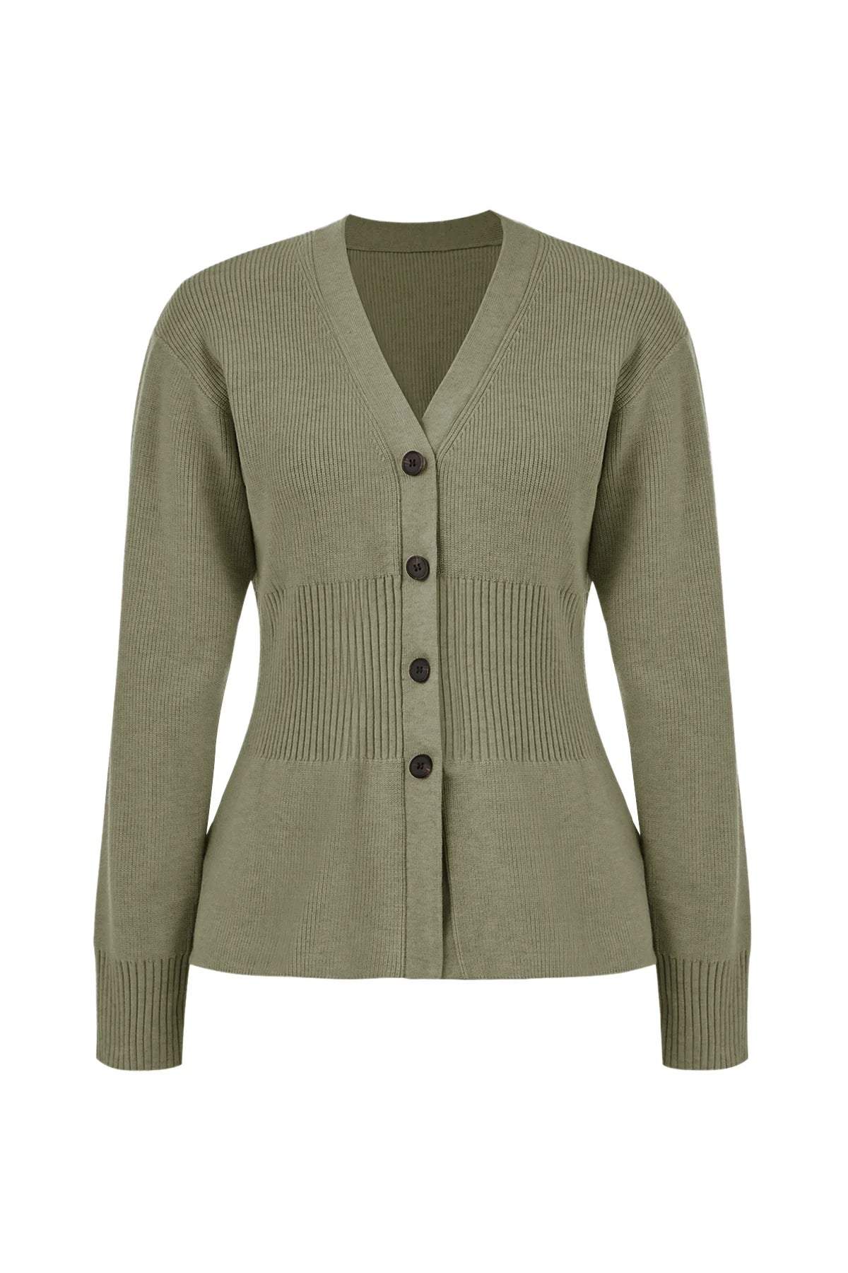 Cicy Bell Womens Army Green Cardigan Sweaters