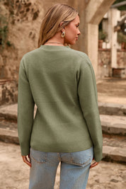 Cicy Bell Womens Army Green Cardigan Sweaters