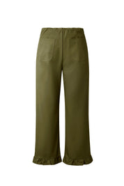 Cicy Bell Womens Army Green Wide Leg Pants