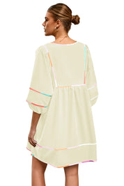 Cicy Bell Womens Beige Babydoll Mini Dresses