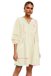 Cicy Bell Womens Beige Babydoll Mini Dresses