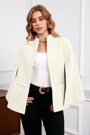 Cicy Bell Womens Beige Cape Pea Coats