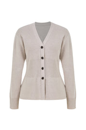 Cicy Bell Womens Beige Cardigan Sweaters
