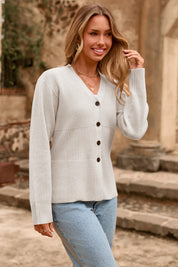 Cicy Bell Womens Beige Cardigan Sweaters