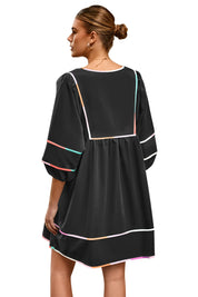 Cicy Bell Womens Black Babydoll Mini Dresses