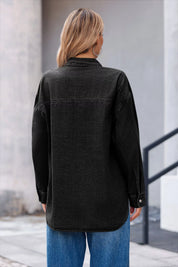 Cicy Bell Womens Black Denim Shirt