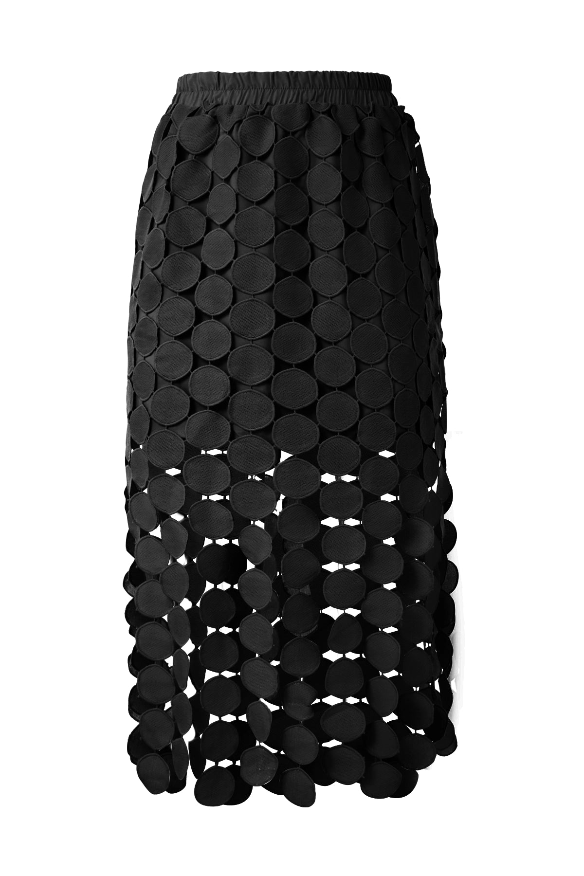 Cicy Bell Womens Black Hollow Out Maxi Skirts