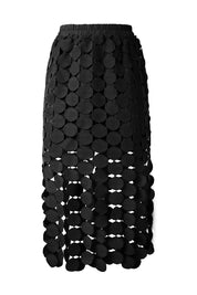 Cicy Bell Womens Black Hollow Out Maxi Skirts