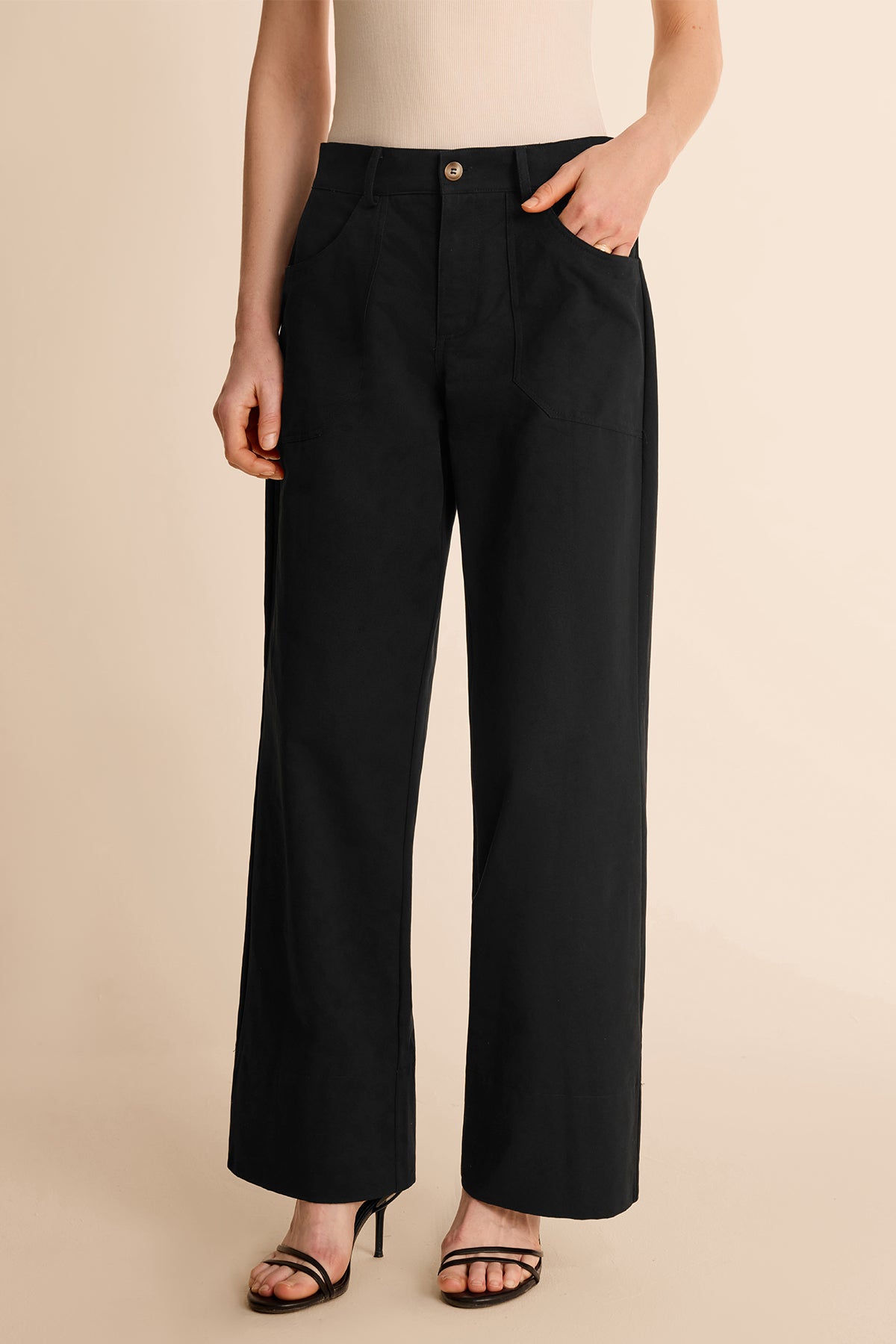 Womens Black Wide Leg Flare Pants | CicyBell – CICYBELL