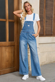 Cicy Bell Womens Blue Denim Bib Overalls
