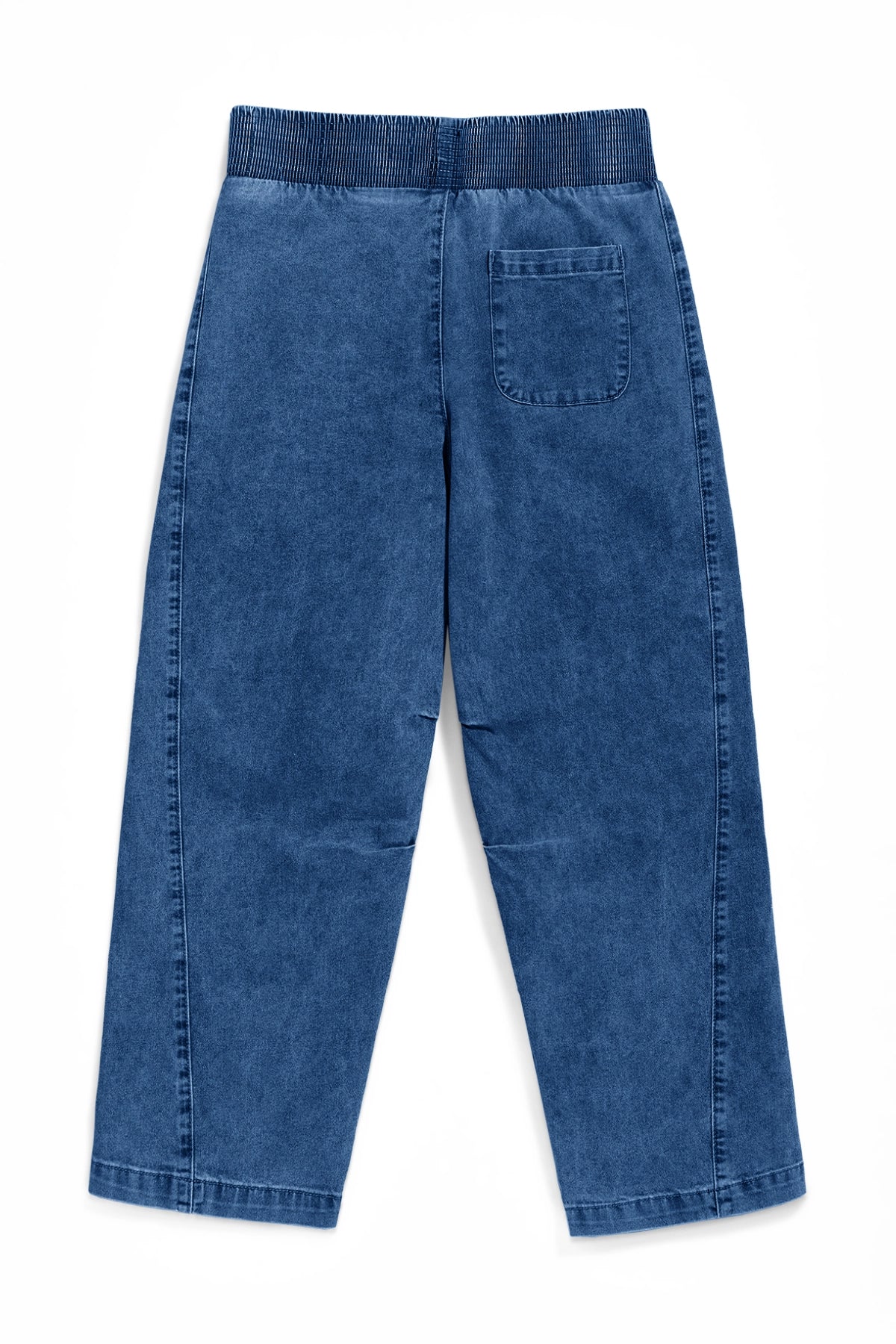 Cicy Bell Womens Blue Smocked Barrel Jeans