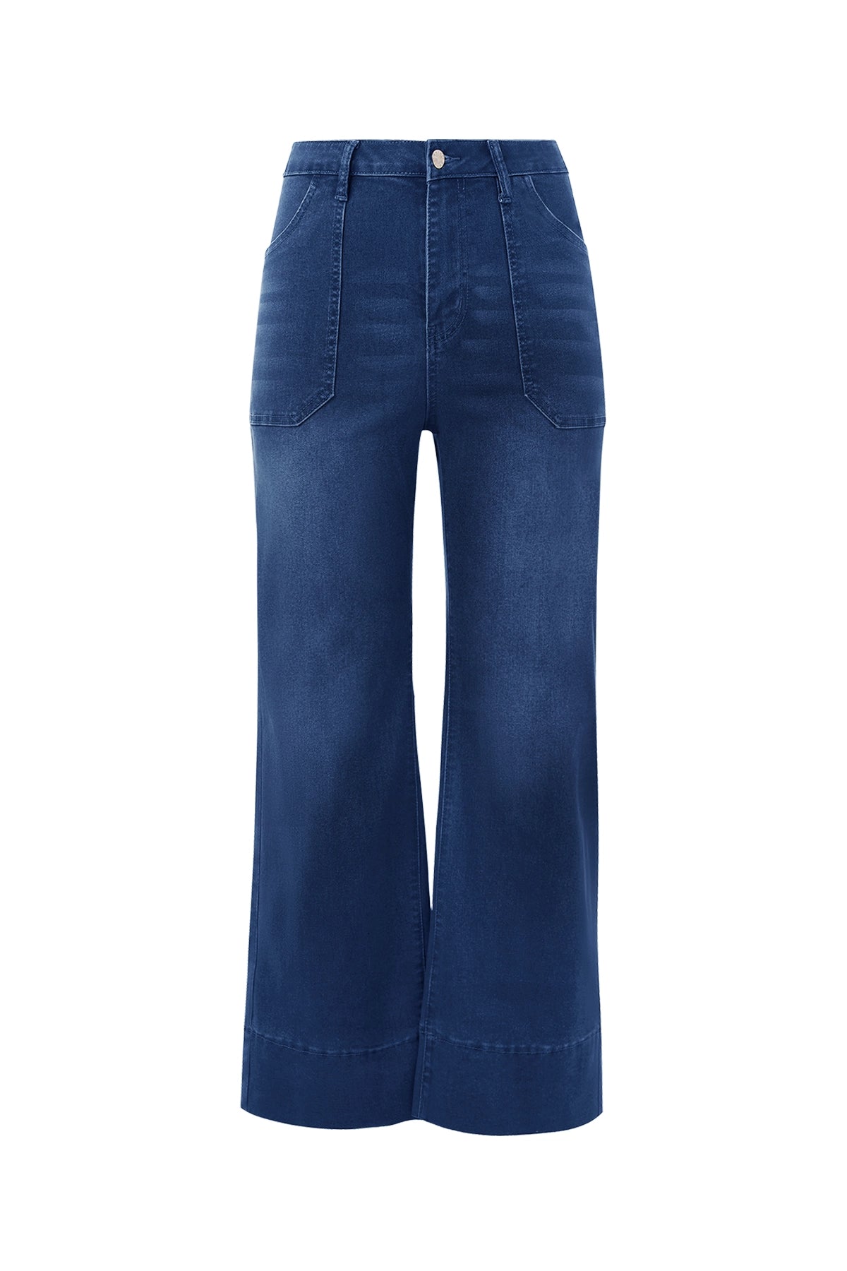 Cicy Bell Womens Blue Wide Leg Jeans