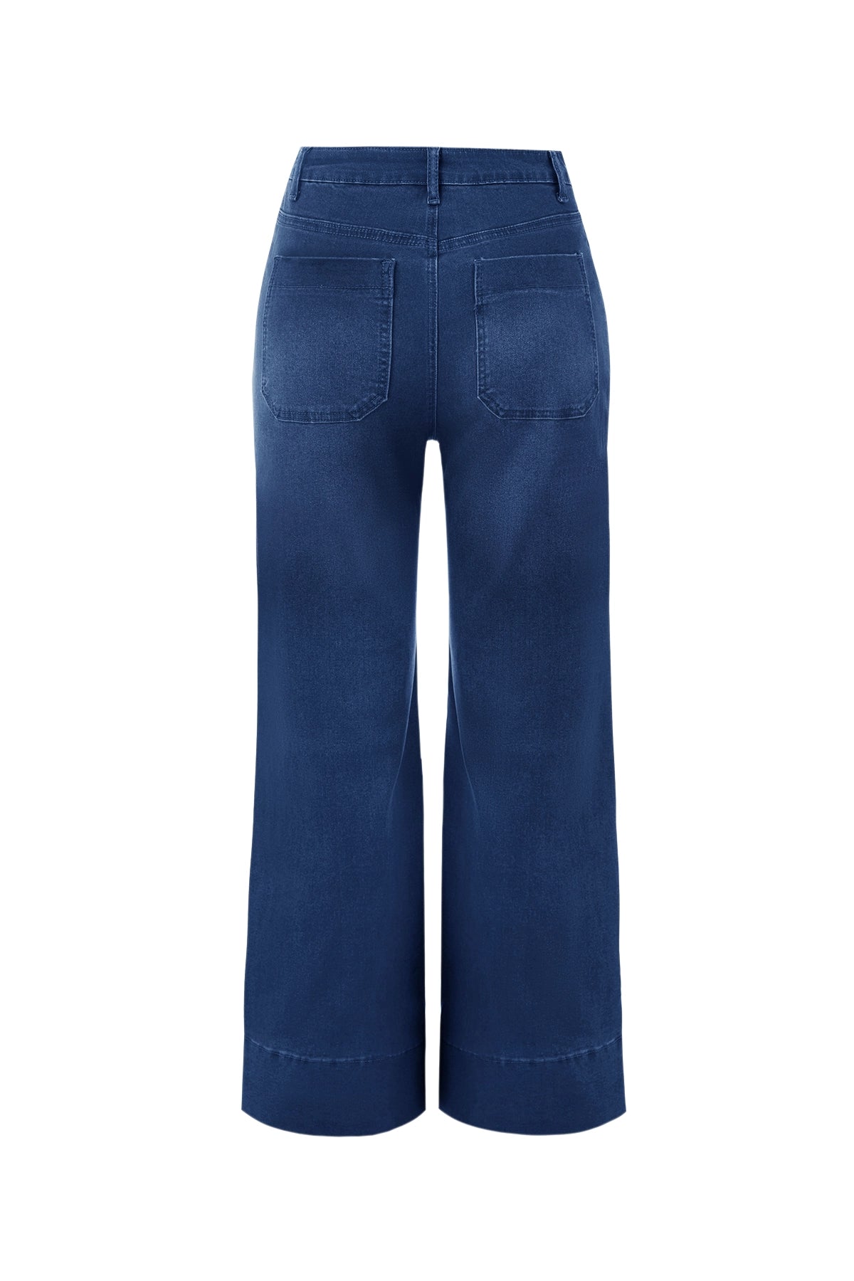 Cicy Bell Womens Blue Wide Leg Jeans