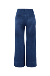 Cicy Bell Womens Blue Wide Leg Jeans