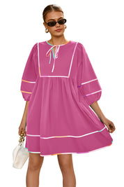 Cicy Bell Womens Bright Pink Babydoll Mini Dresses