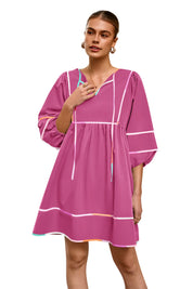 Cicy Bell Womens Bright Pink Babydoll Mini Dresses