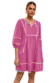 Cicy Bell Womens Bright Pink Babydoll Mini Dresses