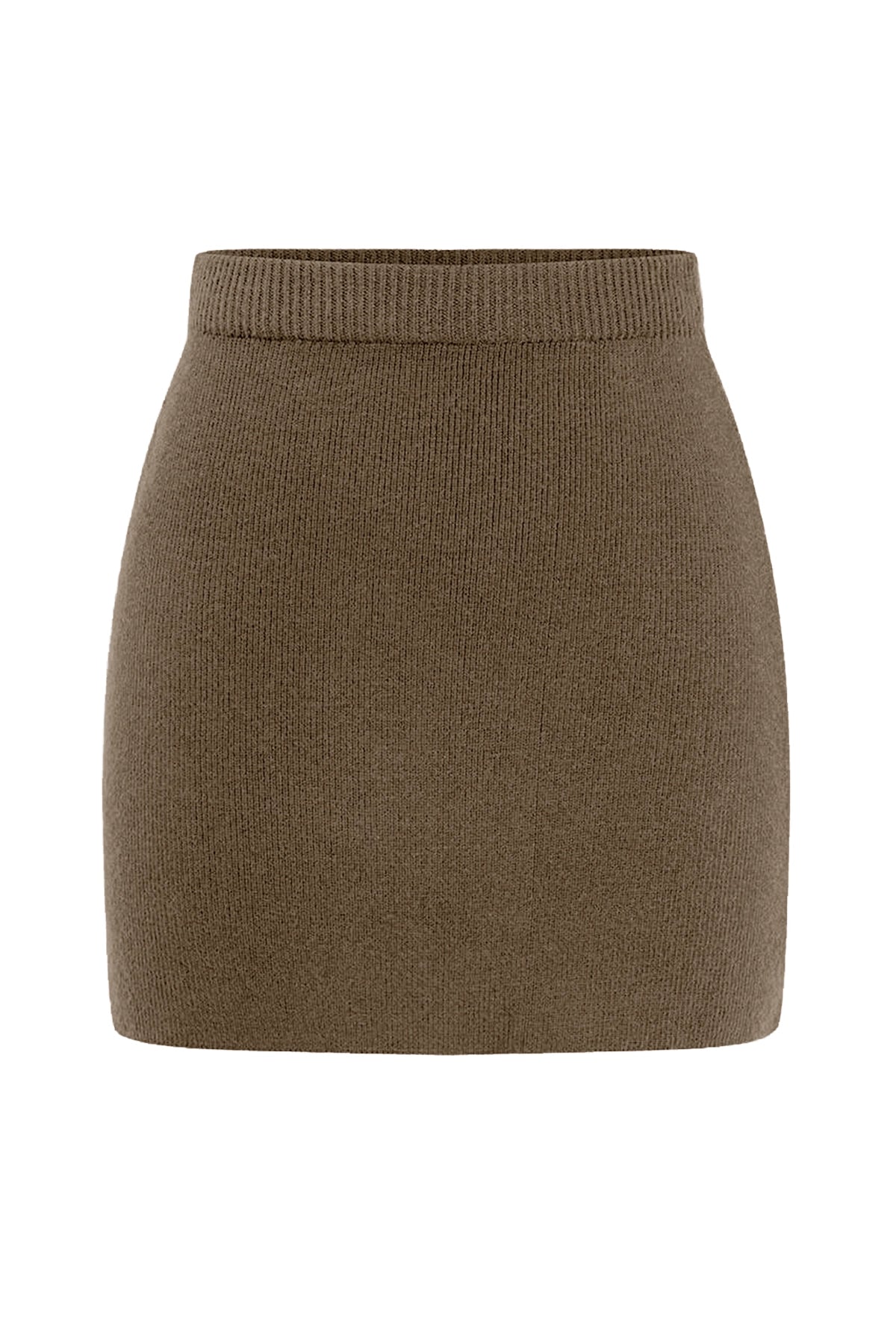 Cicy Bell Womens Coffee Knit Mini Skirt