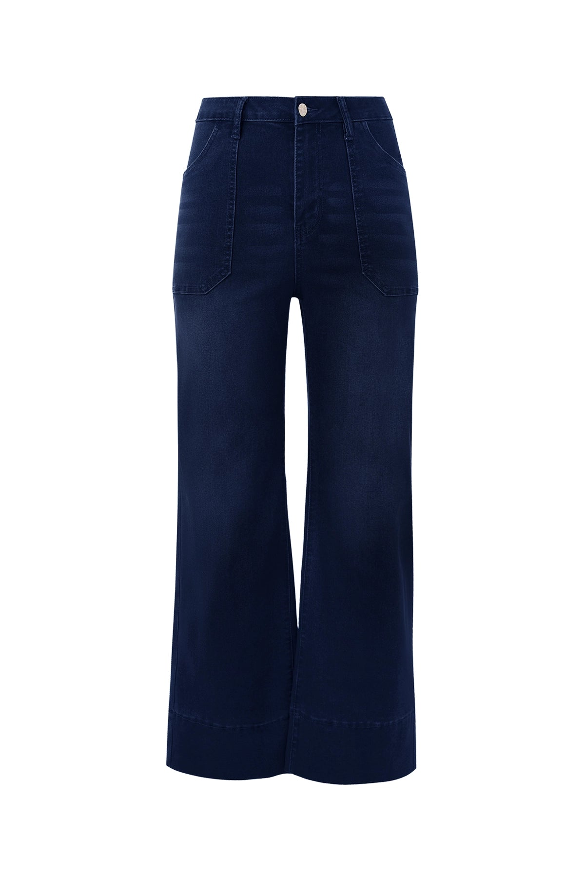 Cicy Bell Womens Dark Blue Wide Leg Jeans
