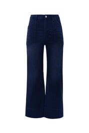 Cicy Bell Womens Dark Blue Wide Leg Jeans