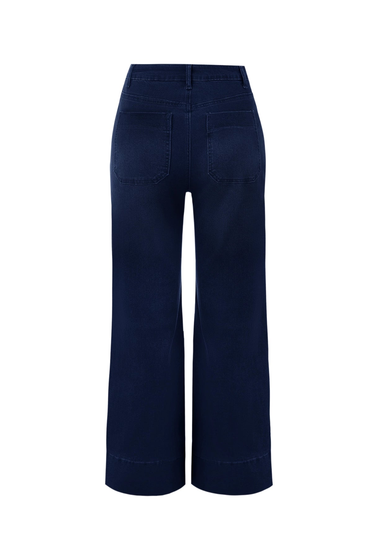 Cicy Bell Womens Dark Blue Wide Leg Jeans