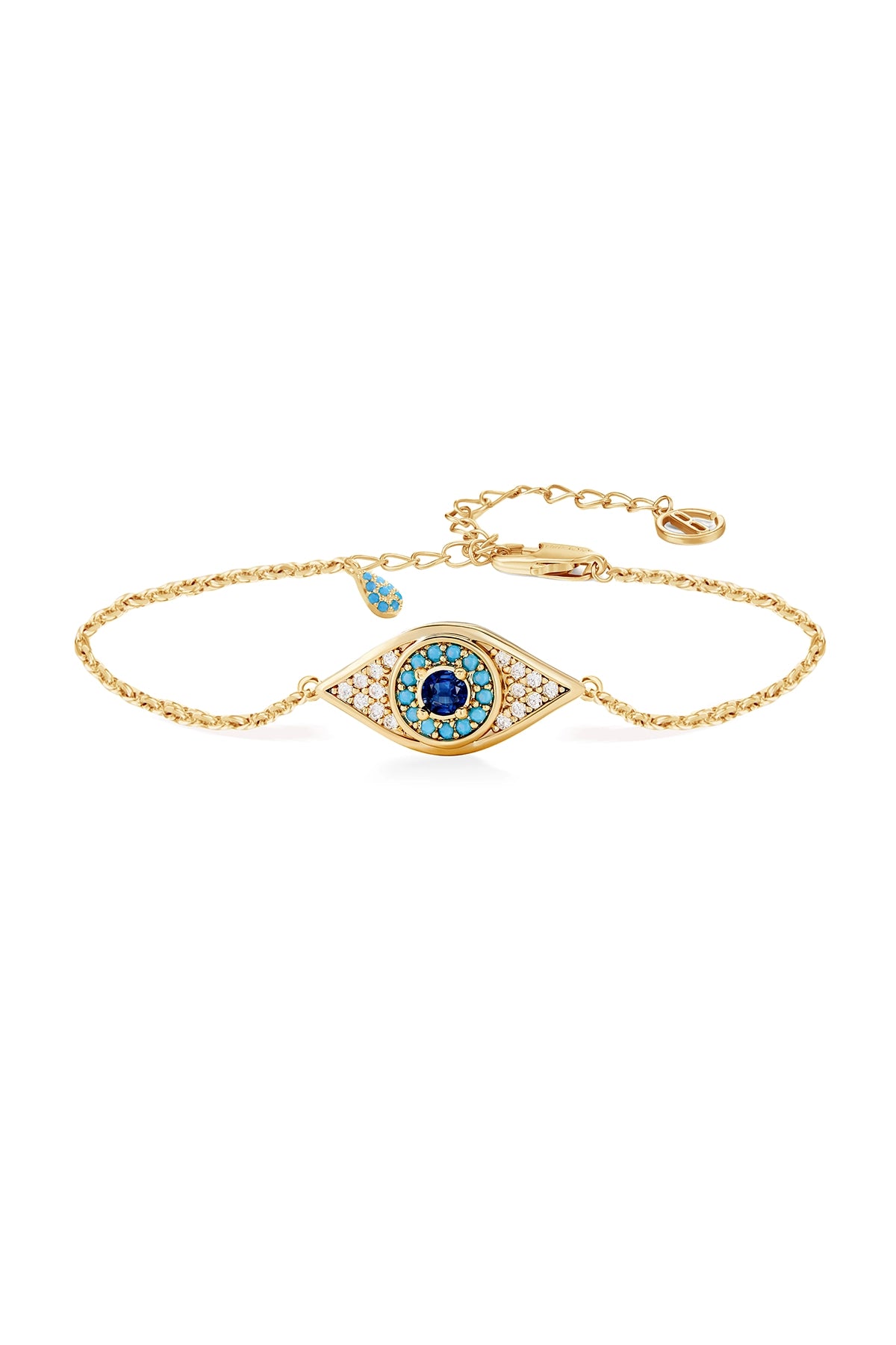 Cicy Bell Womens Gold Evil Eye Link Bracelets