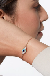 Cicy Bell Womens Gold Evil Eye Link Bracelets