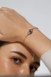 Cicy Bell Womens Gold Evil Eye Link Bracelets