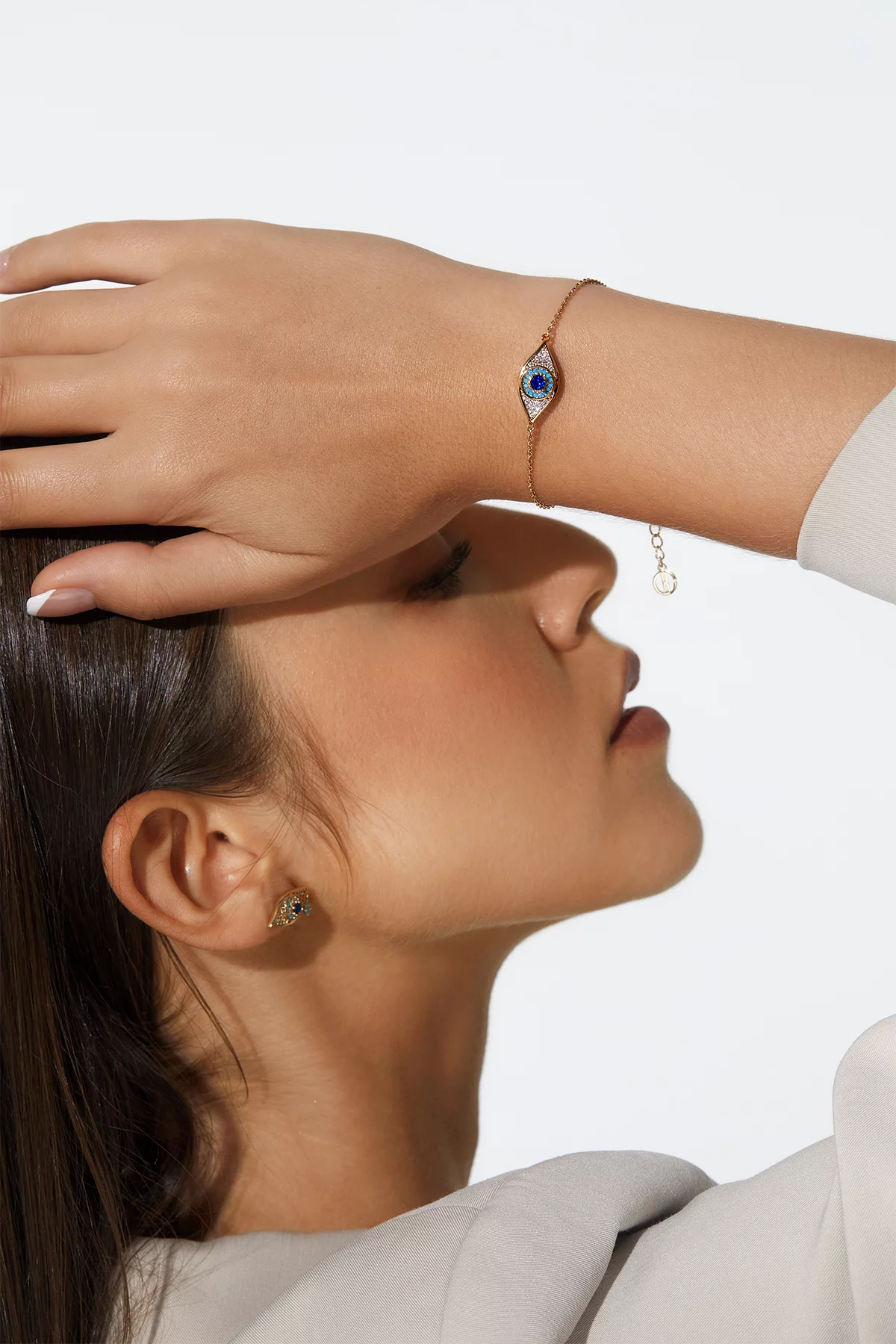 Cicy Bell Womens Gold Evil Eye Link Bracelets