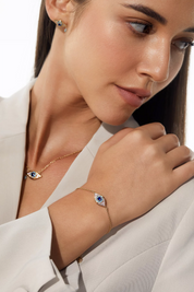 Cicy Bell Womens Gold Evil Eye Link Bracelets