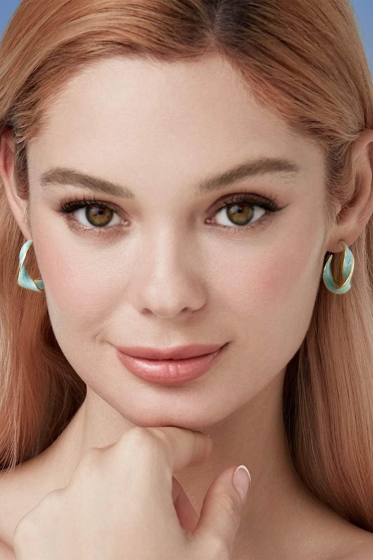 Cicy Bell Womens Gold Twisted Hoop Earrings