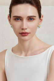 Cicy Bell Womens Gold Flower Earrings