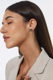 Cicy Bell Womens Gold Evil Eye Stud Earrings